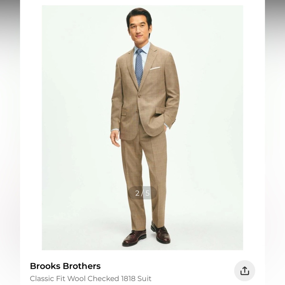 Brown Plaid Explorer Regent Fit Suit